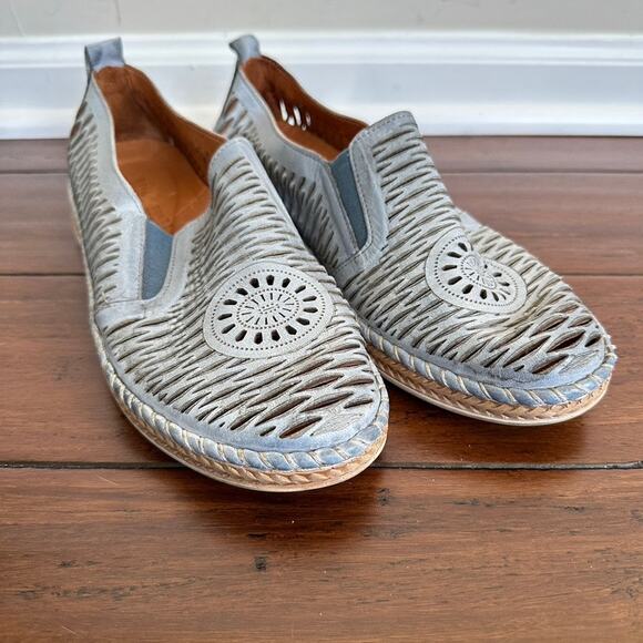 Spring Step Womens Sz 40 EU 9.5 US Newday Slip-On Shoe Leather Flats Blue - Picture 4 of 13